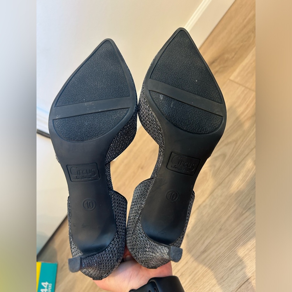 Sam Edelman Circus High Heel Stiletto Sparkle Black Tatianna Shoes Size 10 - Picture 9 of 9